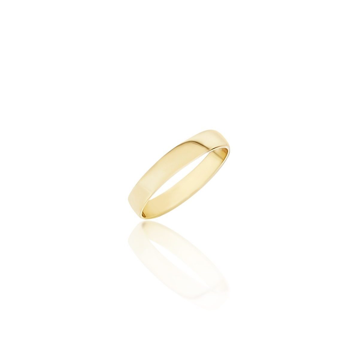 4.00mm Wide Half Round High Polished Plain Wedding Band 9ct Yellow Gold 9ct Gold Ring, Gold Jewellery, Gold Rings 