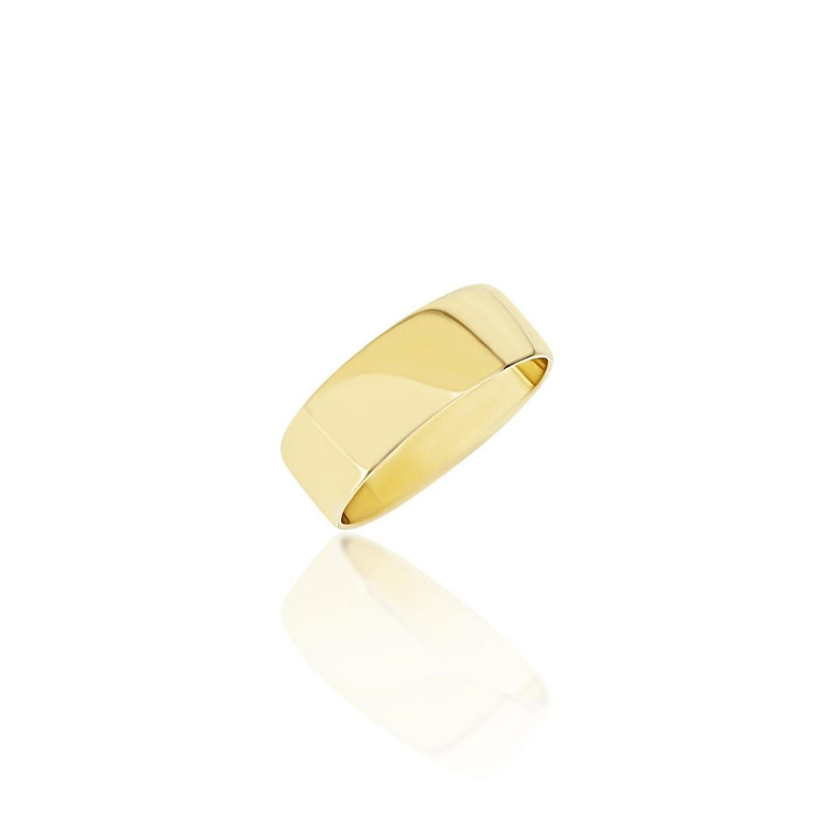 8.00mm Wide Half Round High Polished Plain Wedding Band 9ct Yellow Gold 9ct Gold Ring, Gold Jewellery, Gold Rings 