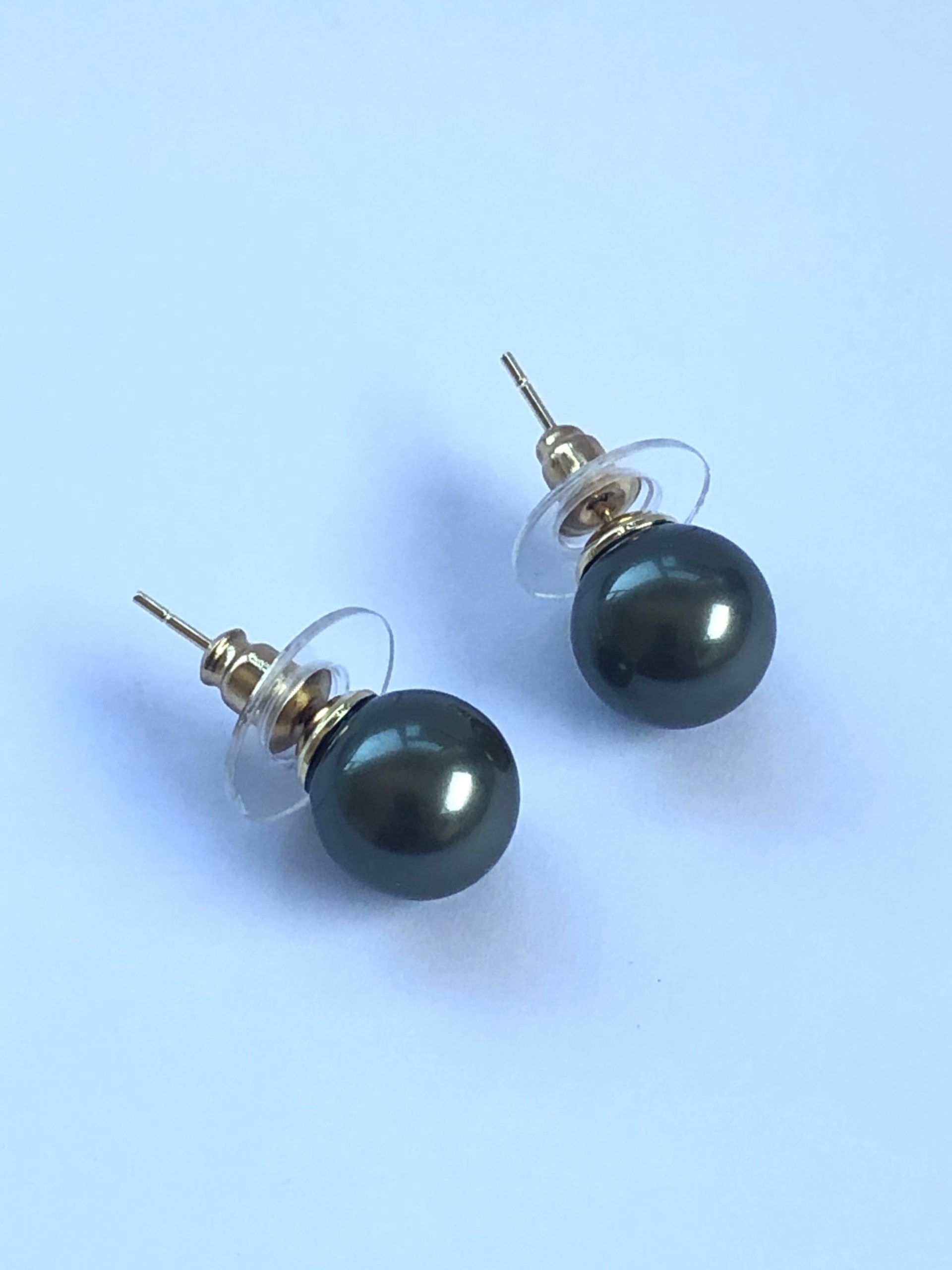 18ct Gold Plated Faux Pearl Stud Earrings 10mm - 01 Fashion Jewellery 