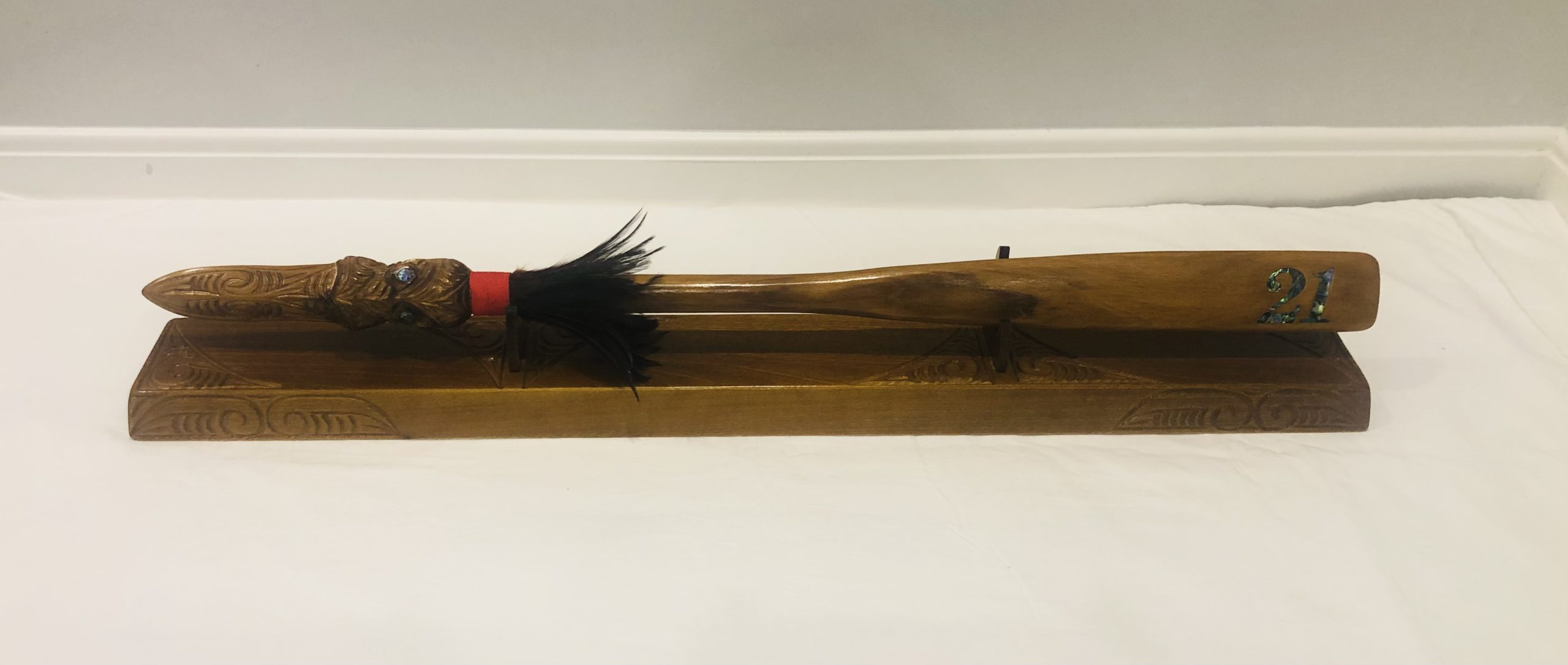 21st Taiaha on Stand 21st Keys 