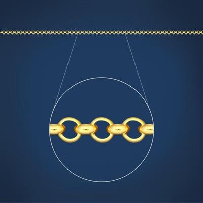 9ct Yellow Gold B1 Round Belcher Chain Gold Chain 