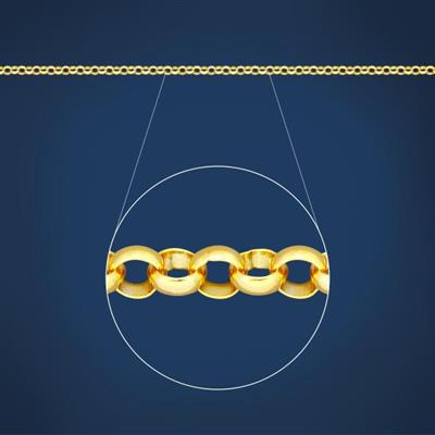 9ct Yellow Gold B2 Round Belcher Chain Gold Chain 