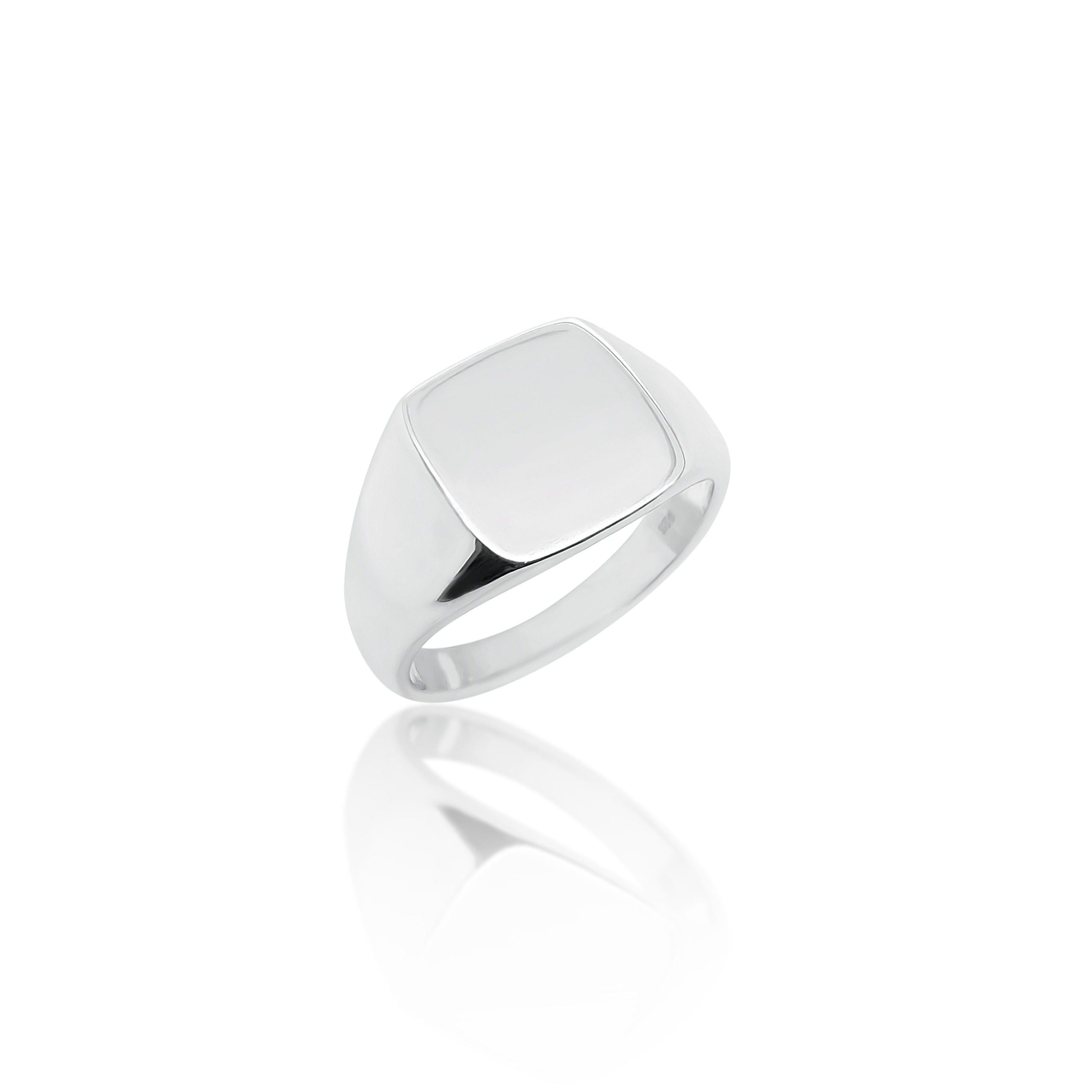 Sterling Silver Men's Square Signet Ring Sterling Silver Rings 