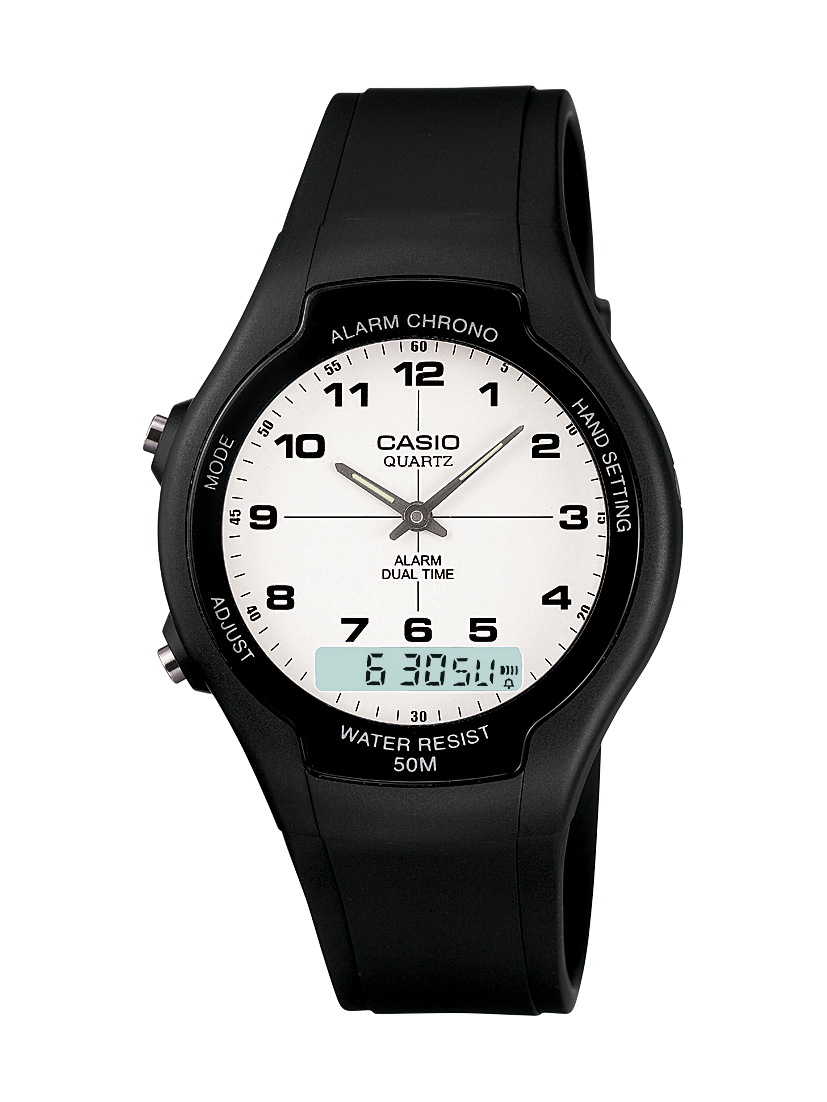 Casio Basic Analogue & Digital Dual Watch - AW90H-7B CASIO 