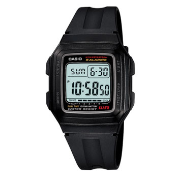CASIO Digital WR, 10YR Battery - F201WA-1A CASIO 