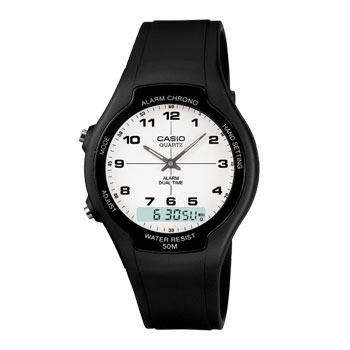 Casio Basic Analogue & Digital Dual Watch - AW90H-7B CASIO 
