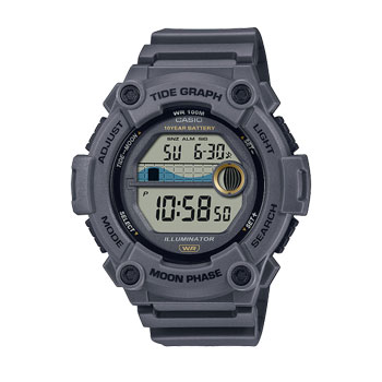 Casio Digital 10 Year Battery 100m WR & Tide Graph - WS1300H-8A CASIO 
