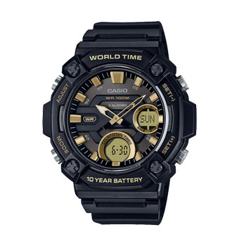 Casio Dual Time 100m & 10 Year Battery Watch - AEQ120W-9A CASIO 