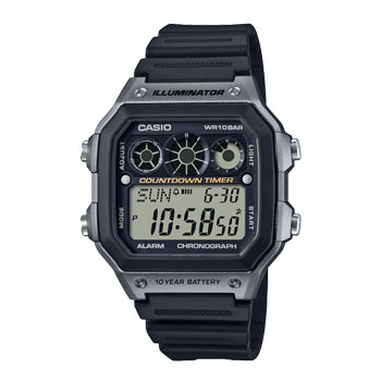 Casio Mens 100m Digital Watch - AE1300WH-8A CASIO 
