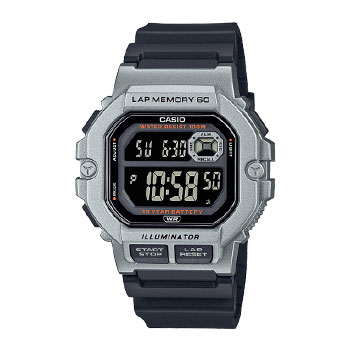 Casio Mens Digital 60 Lap Memory & 100m Water Proof Watch - WS1400H-1B CASIO 