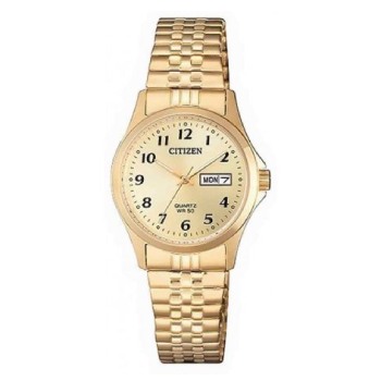 Citizen Ladies Quartz Expansion Bracelet 50m Gold Dial, Gold Case & Band - EQ2002-91P Citizen Quartz 