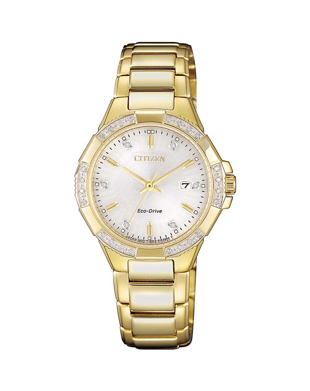Citizen Ladies Eco-Drive Diamond Yellow Gold Bracelet Watch - EW2462-51A Citizen Eco-Drive Citizen Ladies Eco-Drive Diamond Yellow Gold Bracelet Watch - EW2462-51A Citizen Eco-Drive