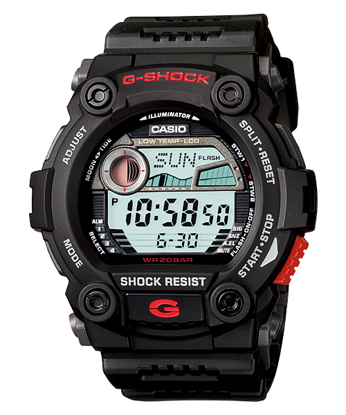 CASIO G-SHOCK G7900-1DR – Rugged Digital Watch, Black Resin, 200 m Water Resistant, Tide & Moon Graph G-SHOCK 