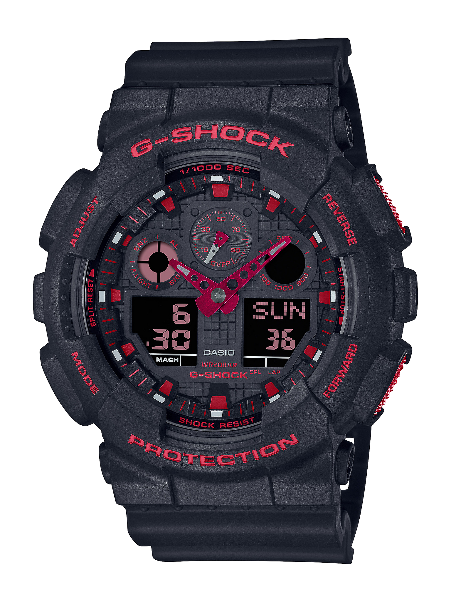 CASIO G-SHOCK IGNITE RED WATCH - GA100BNR-1A G-SHOCK 