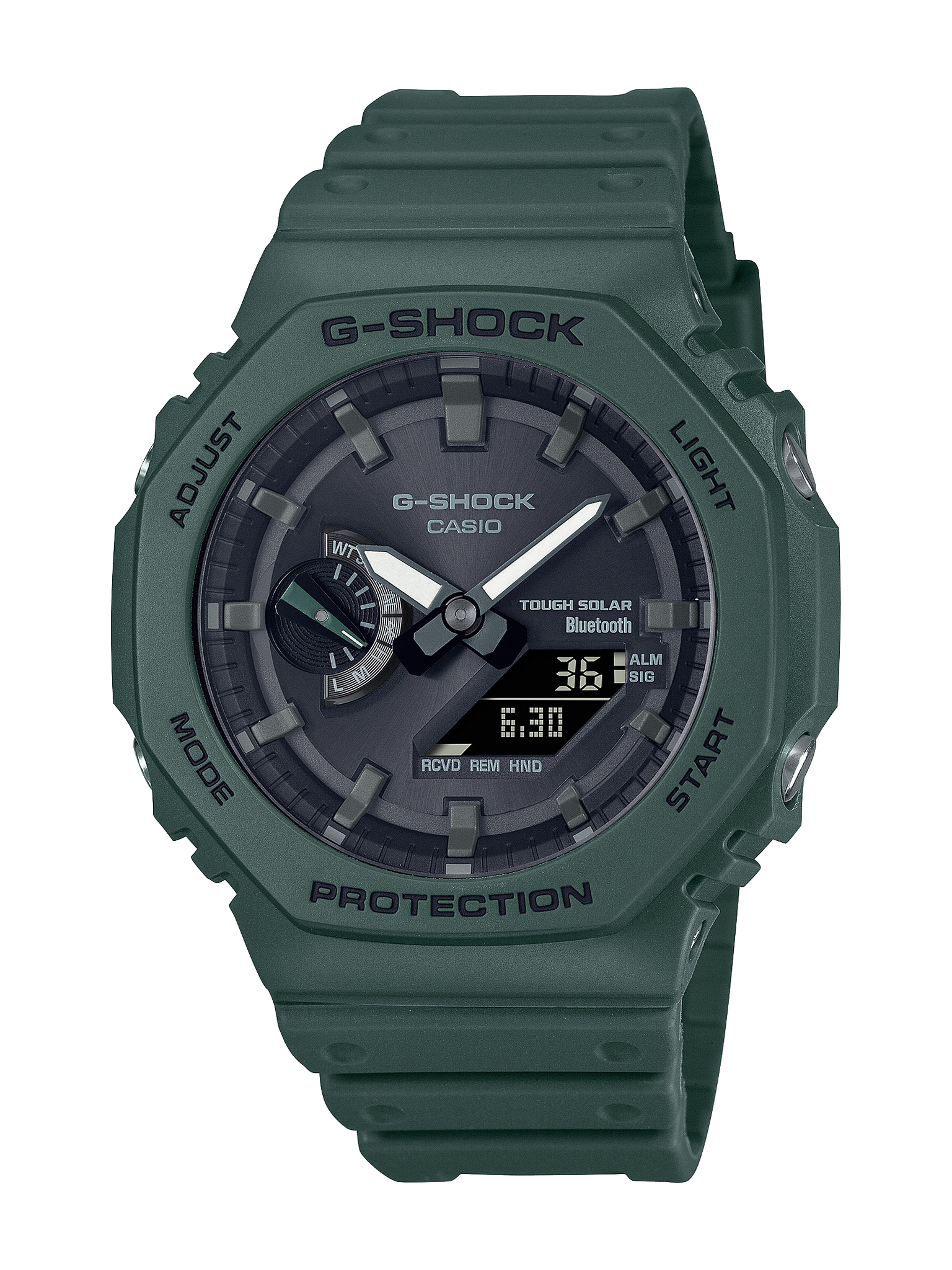 Casio G-Shock Carbon Core Series Dual Time with Tough Solar Power & Bluetooth Link Watch - GAB2100-3A G-SHOCK 