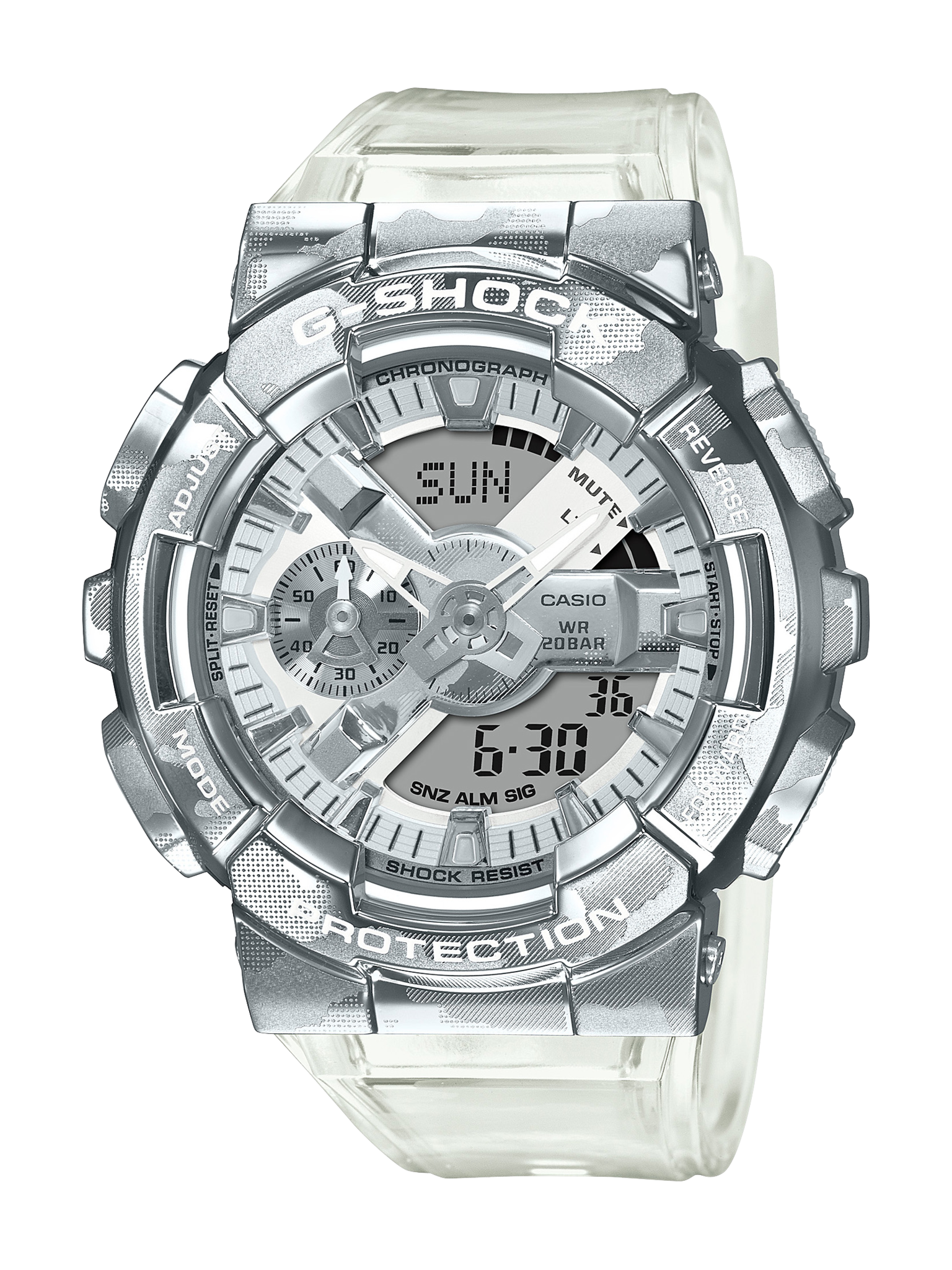 Casio G-Shock Semi-Transparent Band & Camouflage Pattern - GM110SCM-1A G-SHOCK 