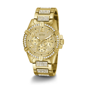 Guess Frontier Gold Tone Full Bling Watch - W0799G2 GUESS 