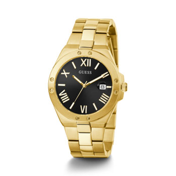 Guess Perspective Gold-Tone and Black Analog Watch - GW0276G2 GUESS 