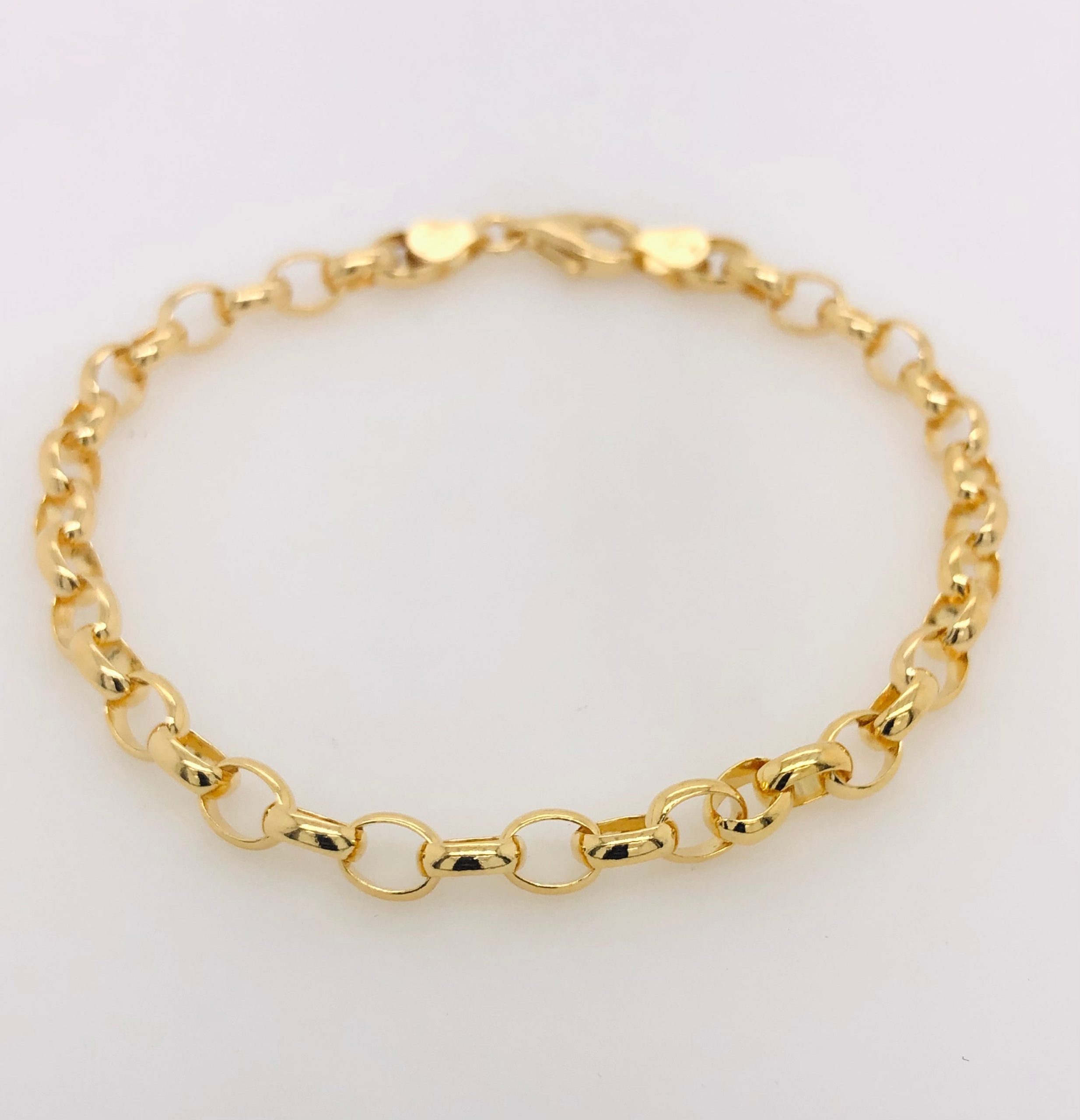 9ct Yellow Gold Belcher Bracelet (BO3) Gold Bracelets 