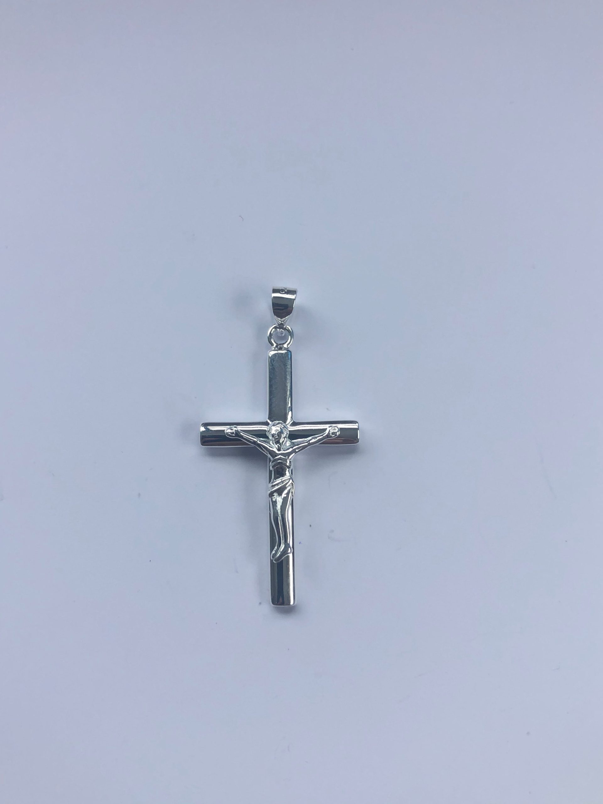 Sterling Silver Crucifix Pendant 41mm x 21mm - 009 Sterling Silver Pendants 