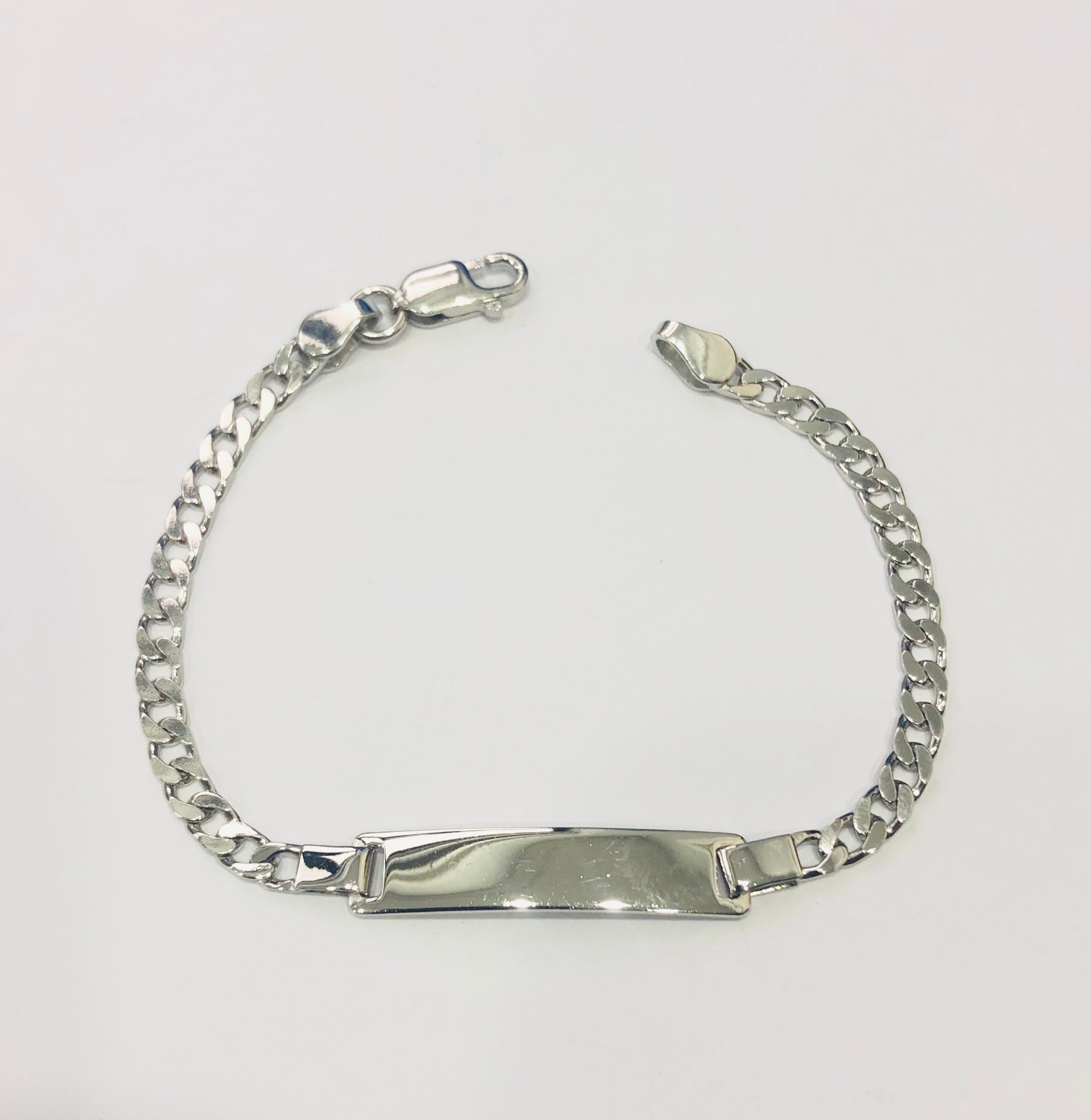 Sterling Silver Kids ID Bracelet 15cm - 06 Sterling Silver Bracelets 