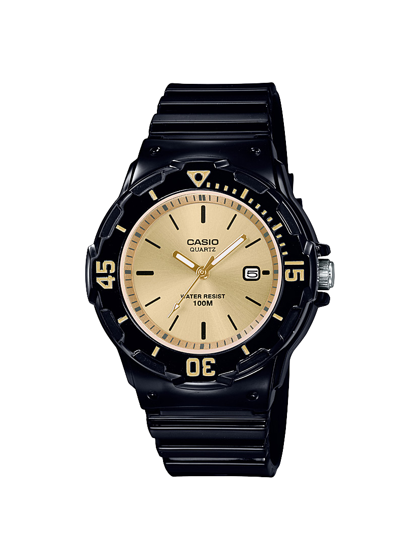 Casio Analogue Date Display Gold Face - LRW200H-9E CASIO 