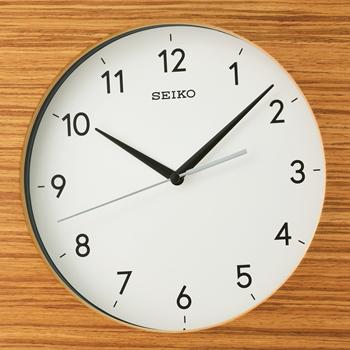 Seiko Square Wooden Wall Clock With White Dial - QXA766-B Seiko 