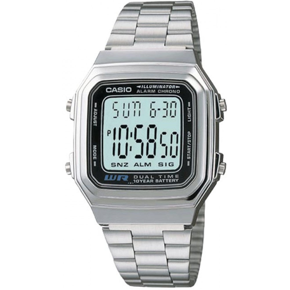CASIO MENS DIGITAL WATCH A178WA-1A CASIO CASIO MENS DIGITAL WATCH A178WA-1A CASIO