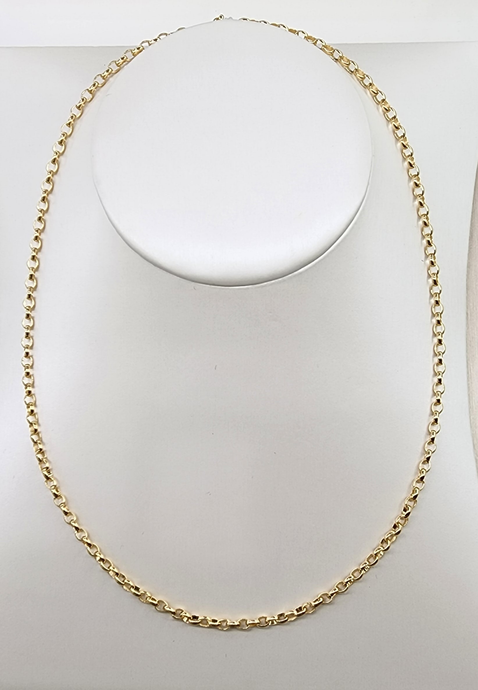 9ct Yellow Gold BO2 Oval Belcher Chain Gold Chain 