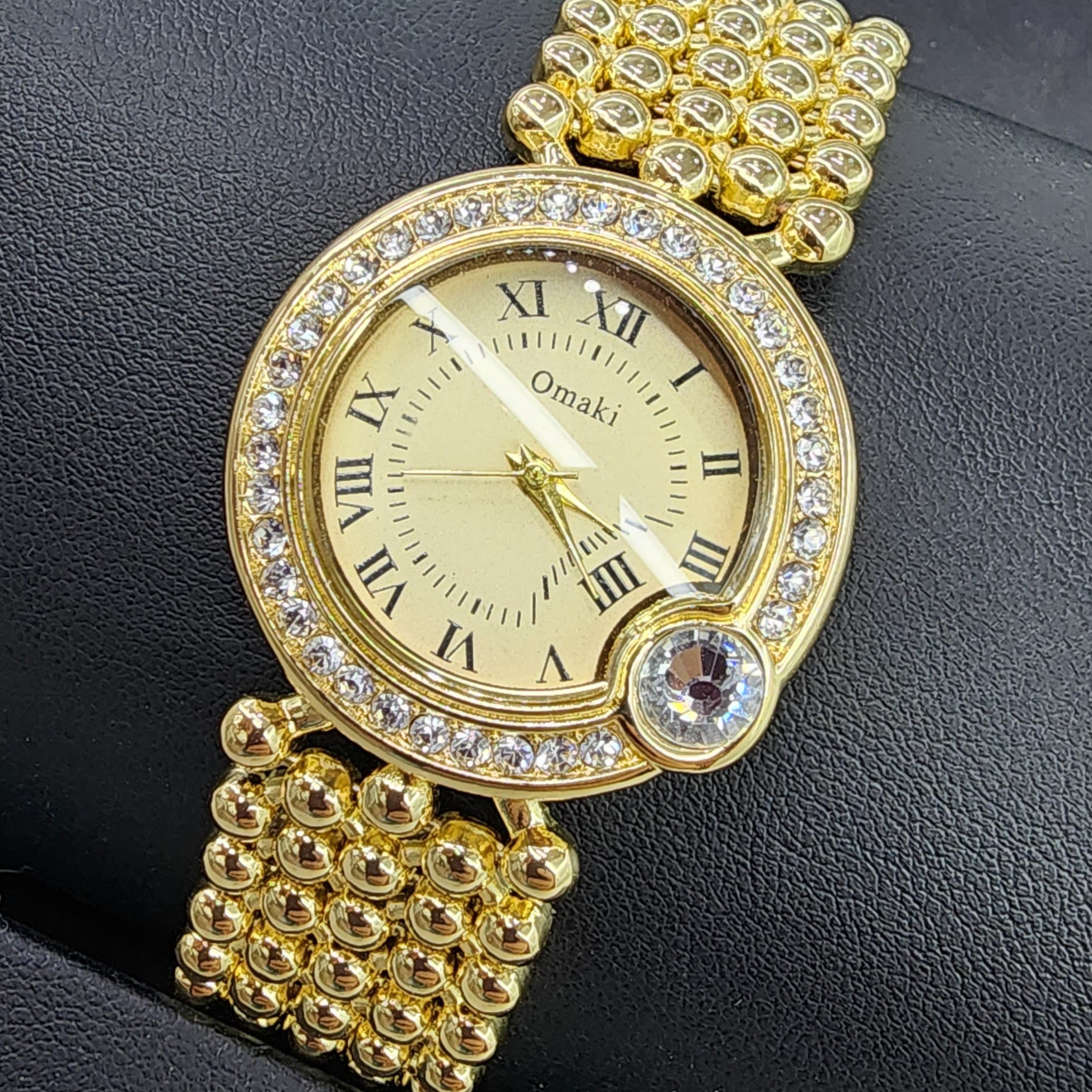 OMAKI Womens Gold Tone Dress Watch with Gold Dial Face Dress Watches OMAKI Womens Gold Tone Dress Watch with Gold Dial Face Dress Watches