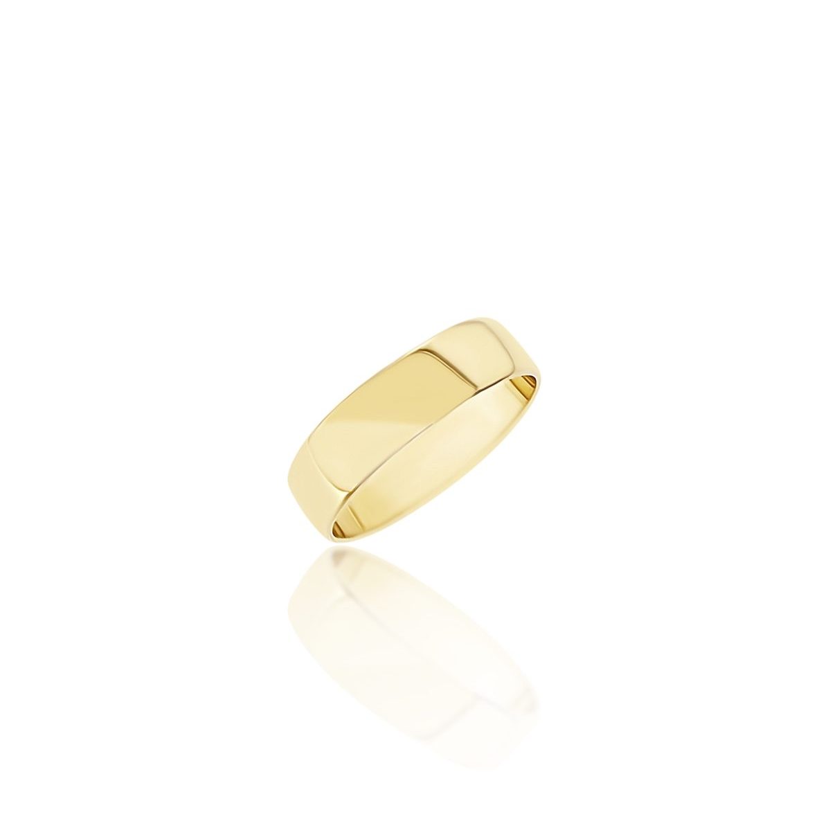 6.00mm Wide Half Round High Polished Plain Wedding Band 9ct Yellow Gold 9ct Gold Ring, Gold Jewellery, Gold Rings 