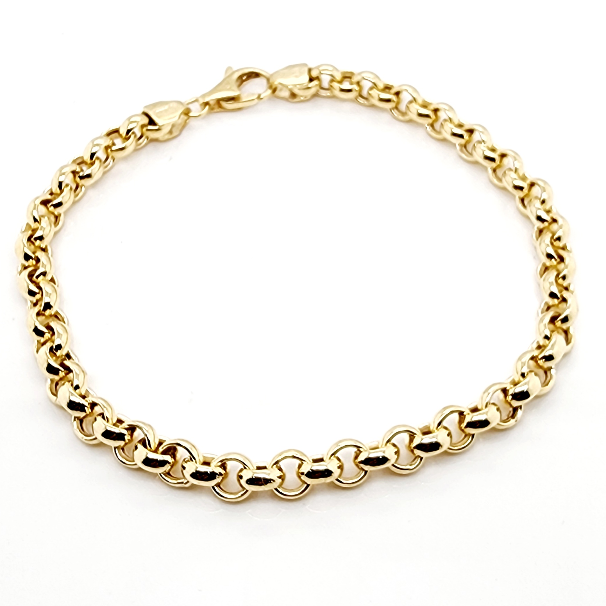 5.5mm Width Hallow Belcher Bracelet in 9ct Yellow Gold Gold Bracelets 