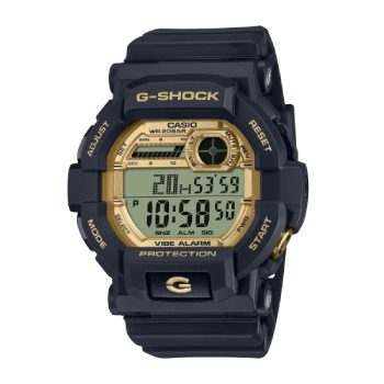 Casio G-Shock Digital Black & Gold 200m Resin Band Watch - GD350GB-1D G-SHOCK