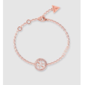 Guess 4G Coin CZ Tag 7mm Rose Gold Finish Bracelet GUESS JEWELLERY 