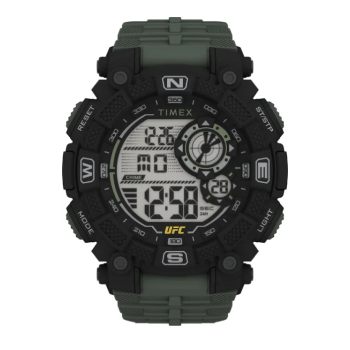 Timex UFC Redemption Digital 53mm Resin Band Watch Pulsar 