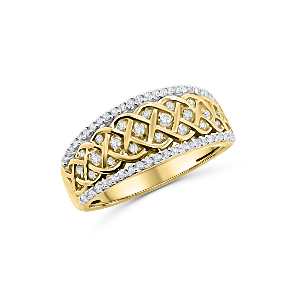 10ct Yellow Gold Ring with 0.50ct Diamond Setting Gold Rings 