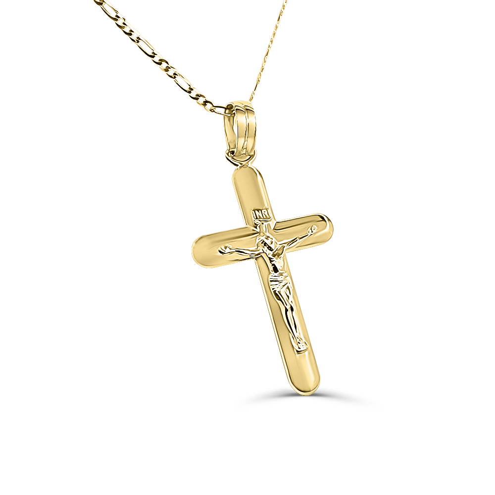 9ct Yellow Gold Large Crucific Pendant Gold Pendants 