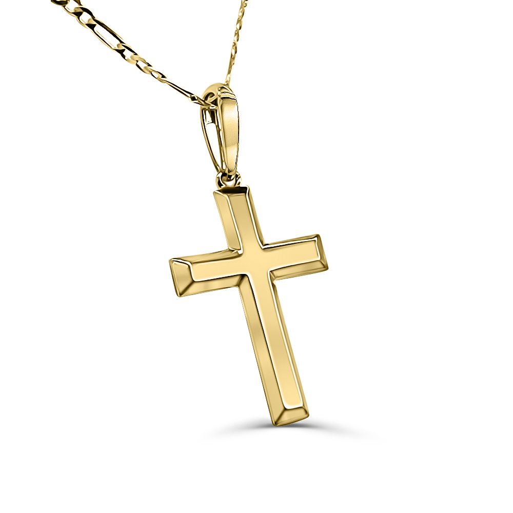 9ct Yellow Gold Cross Pendant 18mm Wide Gold Pendants 