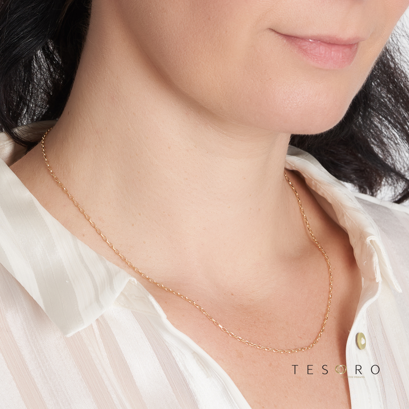 9ct Yellow Gold 50 Gauge Diamond Cut Elongated Cable Link 1.4mm Chain 50cm Length Gold Chain 9ct Yellow Gold 50 Gauge Diamond Cut Elongated Cable Link 1.4mm Chain 50cm Length Gold Chain