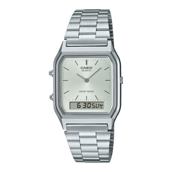 Casio Gents Duo Trendy Colour Dial WR Silver Face Watch - AQ230A-7A CASIO Casio Gents Duo Trendy Colour Dial WR Silver Face Watch - AQ230A-7A CASIO