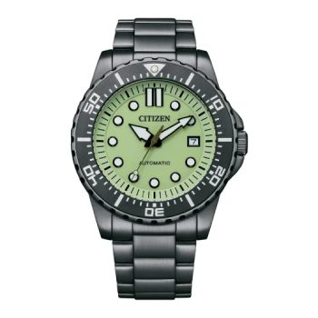 Citizen Automatic 100m Divers Watch With Green Luminous Dial - NJ0177-84X Citizen Eco-Drive 