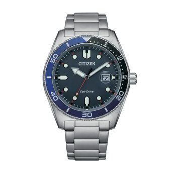 Citizen Eco-Drive Gents Stainless Steel with Blue Dial Watch - AW1761-89L Citizen Eco-Drive 