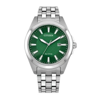 Citizen Eco-Drive Gents Stainless Steel with Green Dial Watch - BM7530-50X Citizen Eco-Drive 
