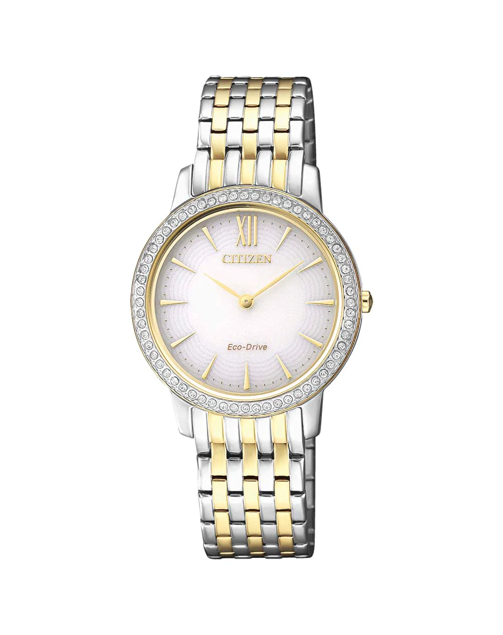 Citizen Eco-Drive Ladies Two Tone Dress Watch - EX1484-81A Citizen Eco-Drive 