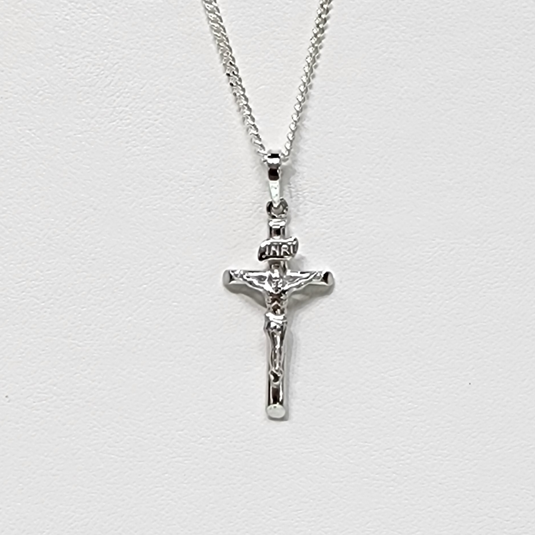 Sterling Silver Crucifix Pendant with CD50 Silver Chain Sterling Silver Pendants 