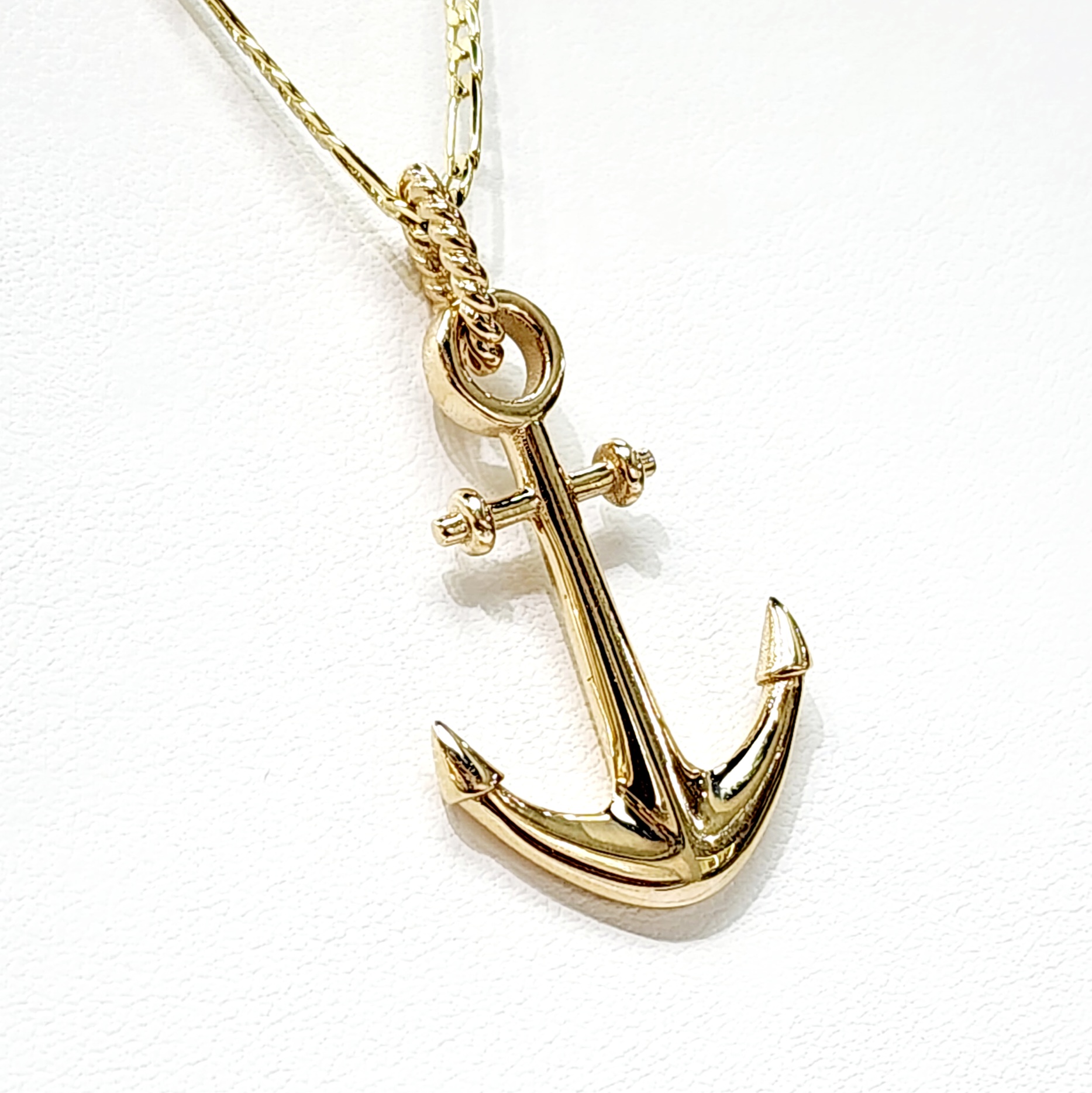 9ct Yellow Gold Anchor Pendant Gold Pendants 