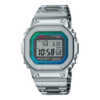 Casio G-Shock 40th Anniversary Polychromatic Solar Powered 200M WR Grey Dial Stainless Steel Case & Band - GMWB5000PC-1D G-SHOCK