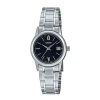 Casio Women's Analogue Standard Stainless Steel Black Dial Date Watch - LTP-V002D-1B3