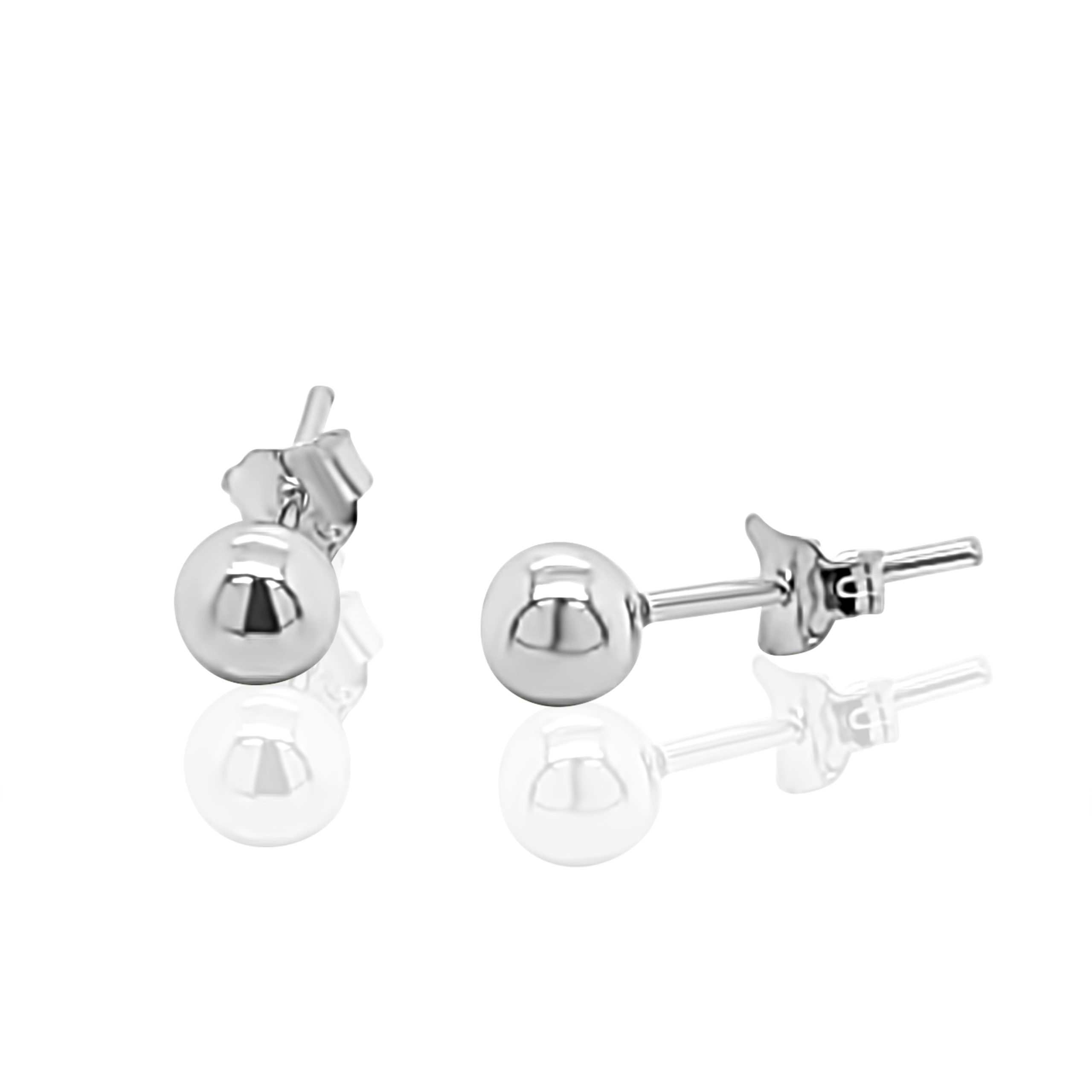 Sterling Silver 5.5mm Round Ball Stud Earrings STERLING SILVER EARRINGS 