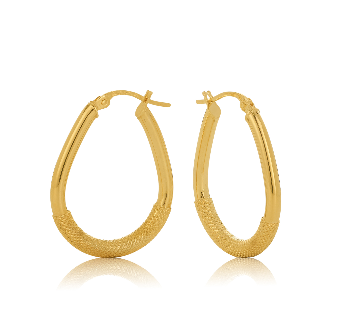 9ct Yellow Gold Toledo 2.5mm Round Tube 20mm Diameter Hoop Earring Gold Earrings 